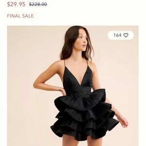 Maeve Black Ruffled Mini Dress
